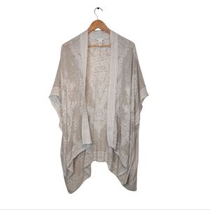 J. Jill Lightweight Open Cardigan OS Women's Sweater Cream Beige